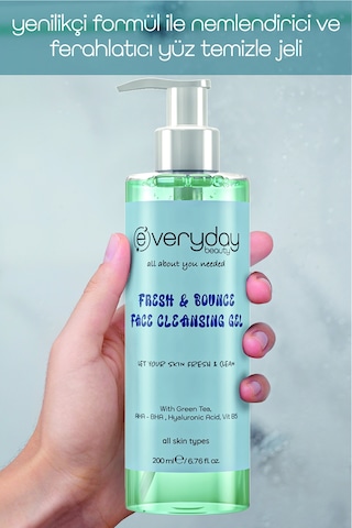 Everyday Beauty Fresh & Bounce Nemlendirici ve Ferahlatıcı Yüz Temizleme Jeli 200 ML