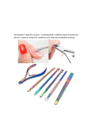 Wezone 6 Lık Çok Amaçlı Tırnak Bakım Seti, Paslanmaz Çelik, Gümüş Renk, 15x10x5cm Boyutlarında