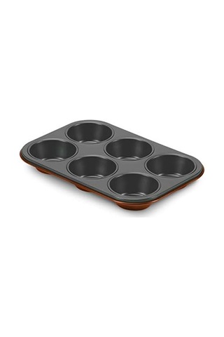 Granit 6&apos Lı Muffin Kalıbı Turuncu .