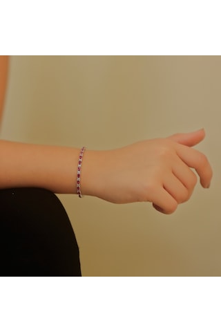 Lova Pırlantalı Oval Yakut Bileklik -  4080004