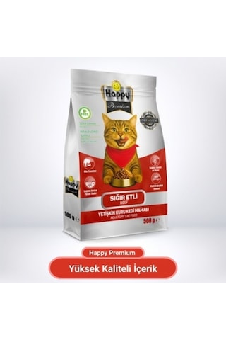Happy Sığır Etli Kuru Kedi Maması 500 G