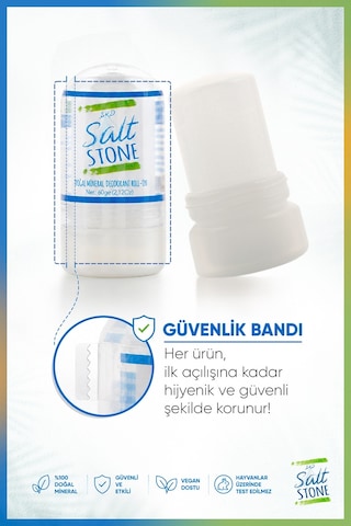 Erd Salt Stone Doğal Mineral Unisex Roll-On Deodorant 60 G
