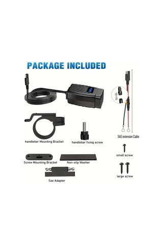 Boatshop1 Blu Ray Pd3 0 Hızlı Şarj Motosiklet Gidon Telefon Şarj Cihazı 12v 36v Bisikletler İçin Voltaj Göstergeli Sae Usb Adaptör