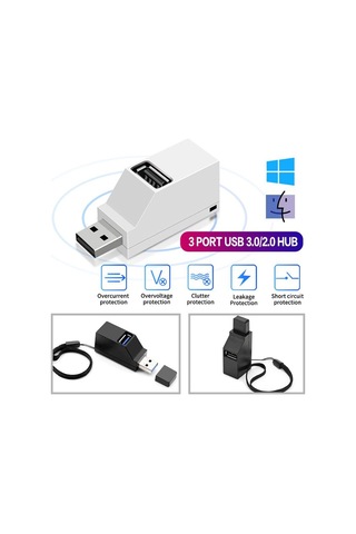 Fonken 3 Port Usb 3.0 Hub Genişletici Pc Dizüstü Bilgisayarlar İçin Usb 2.0 Splitter 3 Yollu Şarj Cih Otg U Disk USB Aks. 56464029