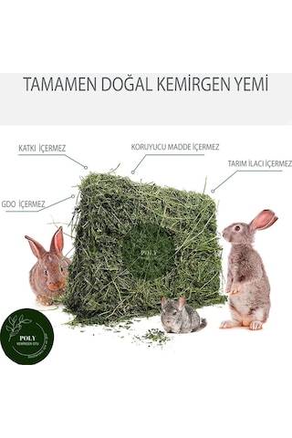Poly Kemirgen Doğal Kuru Yonca Kemirgen Otu-tavşan-ginepig-hamster 500 Gr