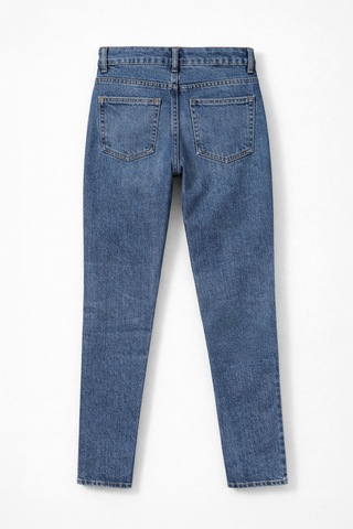 Bluew White Kadın Düz Kesim Slim Fit Pamuk Mavi Jean Pantolon 25