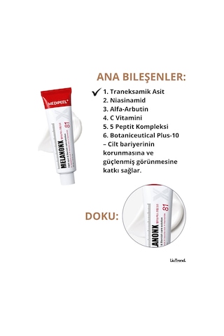 Medipeel Melanon X Leke Karşıtı Aydınlatıcı Krem M0088 30 ML