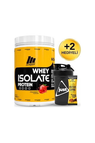 Mustang Nutrition Whey Isolate Protein Tozu 960 Gr 32 Servis Çilek + Shaker + Protein Kahve Hediyeli Çilek Aromalı