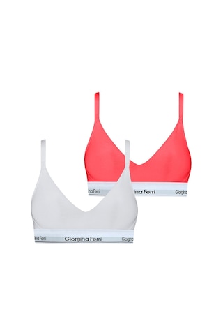 Giorgina Ferri 2 Li Kutu Kadın Elastik Bantlı Günlük Kullanıma Uygun Vatkalı Spor Sütyen Bralet Sophie