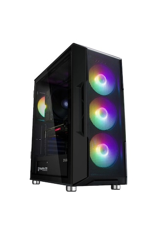 Zalman I3 Neo Black, Megamax, 700w 80+, Mesh Panel, Tempered Glass, 4x120mm Rgb Fan, Atx Gamıng Kasa