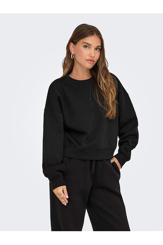 Only Onlbest Lıfe L/s Crew Neck Swt Noos Kadın Black Sweatshirt - 15338727 Siyah