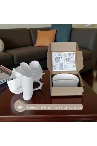 Petal Beyaz Sarkıt Avize Kolay Kurulum Beyaz