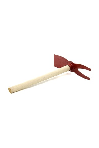 İbico-055 K13-056 Çapa Çatallı 6x10cm Ahşap Saplı 45cm Geniş Ağızlı 7x10.5cm 2in1 Metal - 12'li Paket