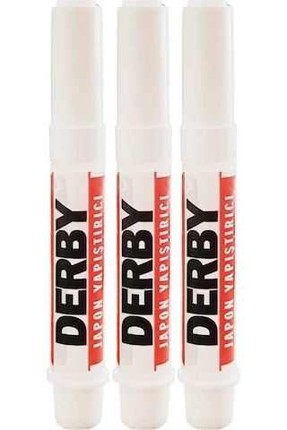 Japon Yapıştırıcısı Derby 3 Adet Mini Parmak Japon Yapıştırıcı Kuvvetli Hızlı Yapıştırıcı 1.5 Gr 3 Adet