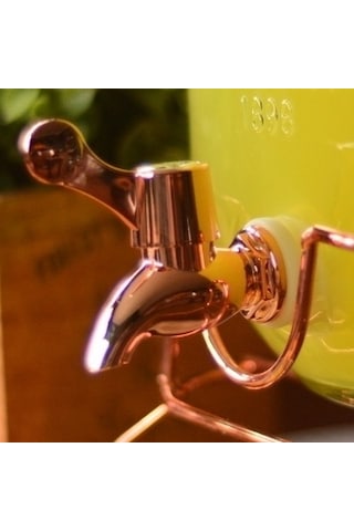 Cam Damacana Yedek Musluk Cam Sebil Musluğu Rose Gold - Çevirmeli Bakır Musluk+Conta