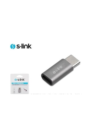 S-link Sl-ta25m Gümüş Metal Gövde Microusb 5pin F To Type C M Çevirici Kdo