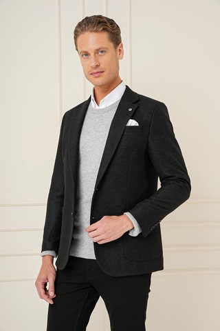 Efor C 689 Slim Fit Siyah Spor Ceket Siyah