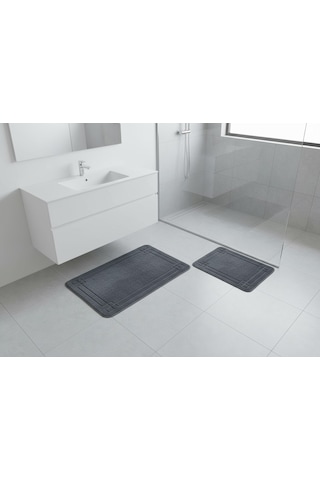 Banyo Paspası 2'li Set Set Asos Antrasit Çok Renkli