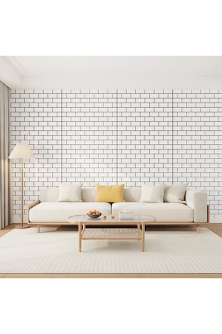 Bigpoint Yapışkanlı Tezgah Kaplama Folyosu 30x60cm Beyaz 6'lı Paket X 12 Adet