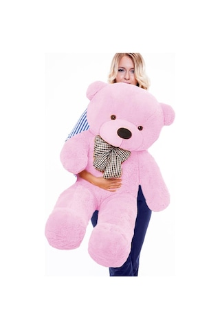 100 Cm Papyonlu Büyük Ayıcık (%100 Yerli) Pembe