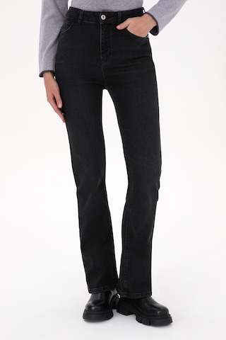U.S. Polo Assn. Kadın Siyah Slim Flare Fit Jean Pantolon 50316567-DN0027