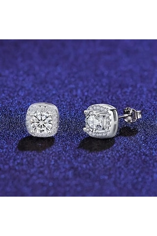 Baget Model Kolye, Küpe, Yüzük Crystal Set, Sevgililer Günü Gümüş