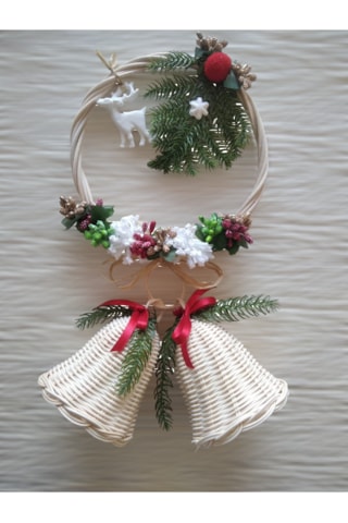 Bambu Noel Temalı Kapı Çelengi