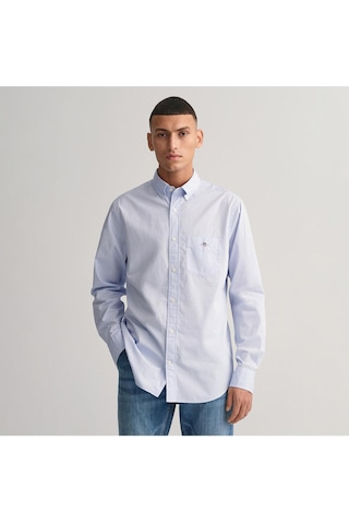 Gant Erkek Mavi Regular Fit Logolu Gömlek-14903 455-mavi