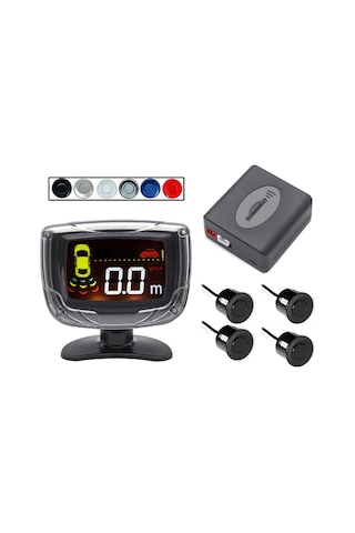 Kablosuz Park Sensörü Kiti Lcd Ekran 4 Radar Sensörü 65db Buzzer
