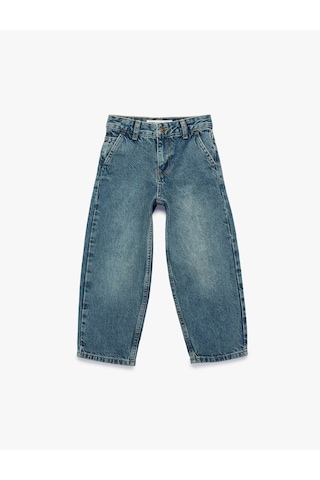 Koton Baggy Petrol Erkek Çocuk Jean Pantolon 6skb40046td
