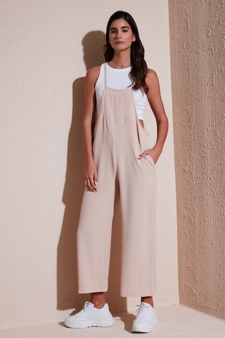 Lela Relaxed Fit Ayarlanabilir Ip Askılı Bahçıvan Bayan Tulum 66970192S4 Taş