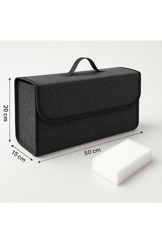 Sihirli Sünger Hediyeli Araç Bagaj Düzenleyici Çanta Organizer Araba Çantası Oto 25 50cm