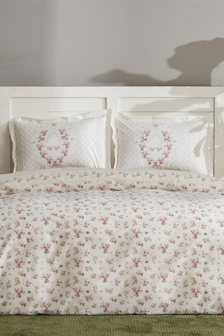 Karaca Home Sonya Pamuk Çift Kişilik Nevresim Takımı Yeşil