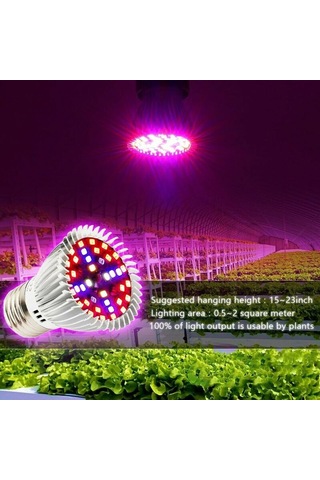 İç Mekan Bitkileri, Organik Hidroponik Ve Sera A+ İçin Tam Spektrumlu, Yetiştirme Işığına Sahip 4'lü E27 10w Led Ampul