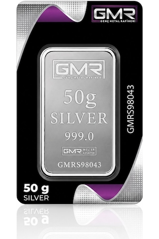 Agakulche 50 Gram 999.0 Ayar Gmr Külçe Gümüş