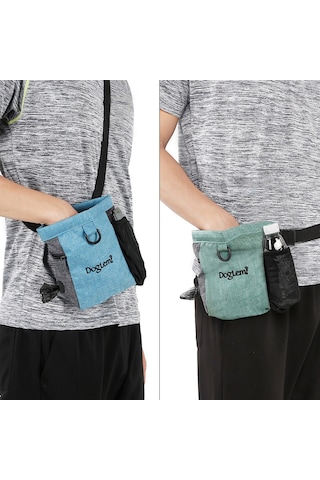 Geeksen Köpek Eğitimi Bel Çantası Nilon Materyal, Besin Taşıma,户外活动 İçin Geniş Kapasite, Mavi Pd30022