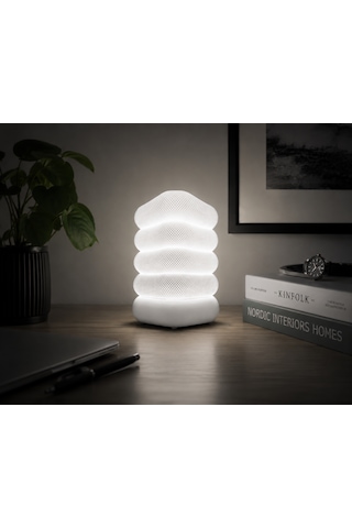 Soft Glow Masa Lambası - Fiş Bağlantılı Beyaz - Beyaz