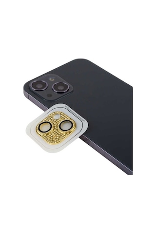 Apple Uyumlu iPhone 13 Mini Zore Cl-08 Kamera Lens Koruyucu Gold