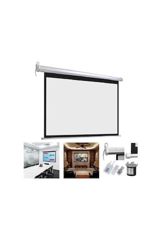 Peak M200 400x300 CM Motorlu Kumandalı Projeksiyon Perdesi