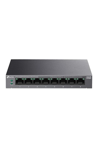 Ls108gp 8-port Gigabit Poe+ Switch 62w Poe Bütçesi, 250m İletim, Tak Ve Çalıştır Fansız, Sessi