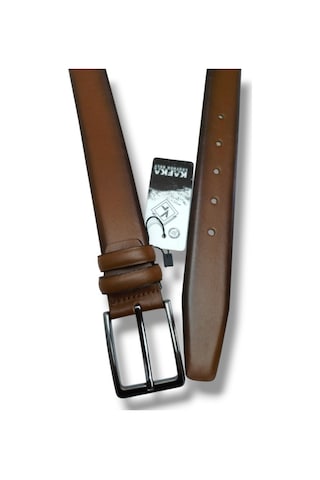 Kafka K140-26 Hakiki Deri Klasik Erkek Kemer 125 Cm Kahverengi