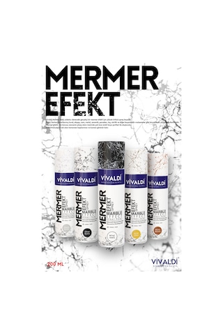 Mermer Efekt Sprey Boya 200ml BEYAZ