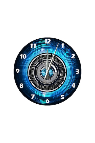 Ti-play Hız Ve Zaman 30x30cm Akrilik Dekoratif Modern Duvar Saati ÇOk Renkli