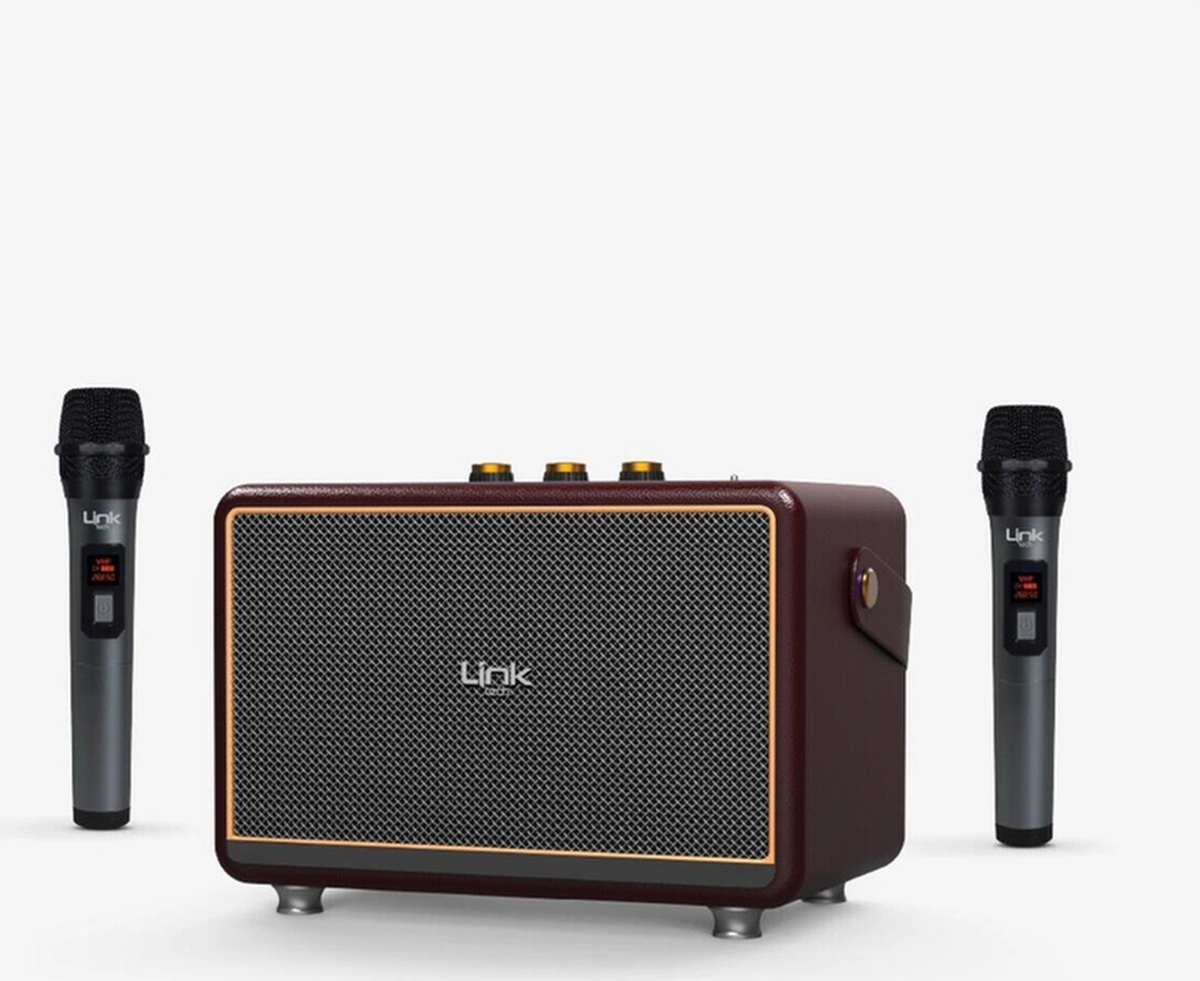 M407 Premium Çift Mikrofonlu 50w Retro Bluetooth Radyo Hoparlör-113205