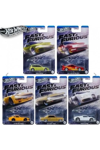 Hot Wheels Silver Series Fast & Furious 5'li Set Hnr88 Çok Renkli