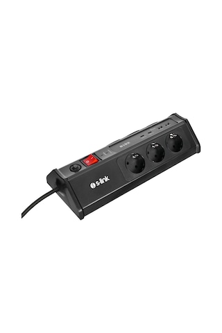 S-link Prz03 Prizhive 3 Metre 1860 Joule 3x1.5mm 2xusb 2xtype C 2.4a/5v 250v 16a/3860w 6 Lı Akım Korumalı Priz 3 M