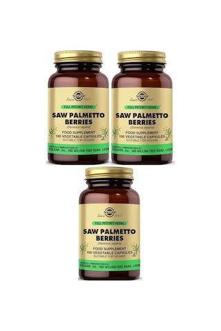 Solgar Saw Palmetto Berries 3 x 100 Kapsül
