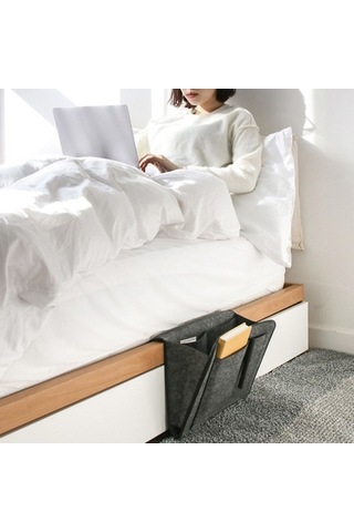 Ulzyvf Yatak Başı Düzenleyici - Çok Amaçlı Felt Cep Organizatör 32x20cm Diğer