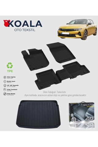 Opel Astra L Üst Bagaj 2022 Ve Sonrası Uyumlu Sahler Paspas + Bagaj Havuz Seti