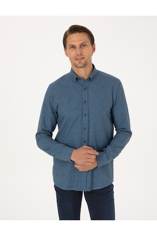 Pierre Cardin Erkek Mavi Gömlek Desenli 50311562-vr036 Mavi